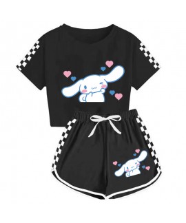 Sanrio Cinnamoroll Boys And Girls T-shirt Shorts Printed Sports Summer Pajamas Sets