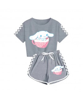 Sanrio Cinnamoroll Kids' T-shirt Shorts Printed Sports Pajamas Sets