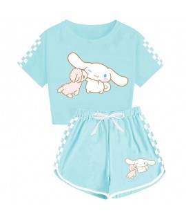 Kids' Cinnamoroll T-Shirt Shorts Pajamas Set Cinnamoroll And Sheep Print Tracksuit