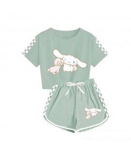 Kids' Cinnamoroll T-Shirt Shorts Pajamas Set Cinnamoroll And Sheep Print Tracksuit