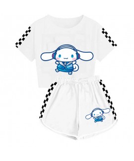 Children's Cinnamoroll T-Shirt Shorts Pajamas Set Cinnamoroll Print Tracksuit