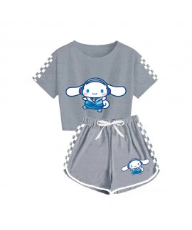 Children's Cinnamoroll T-Shirt Shorts Pajamas Set Cinnamoroll Print Tracksuit