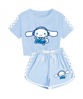 Children's Cinnamoroll T-Shirt Shorts Pajamas Set Cinnamoroll Print Tracksuit