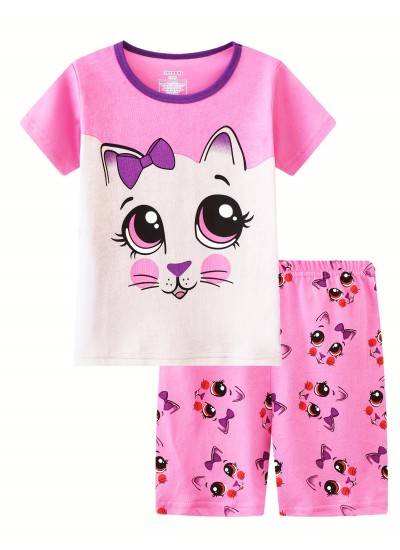 Kids Girls Elastic Waist Comfortable Pajamas 