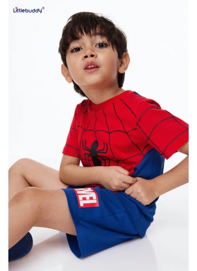 Summer Short-Sleeved Shorts Two-Piece Set Spider-man Boys' Pyjamas