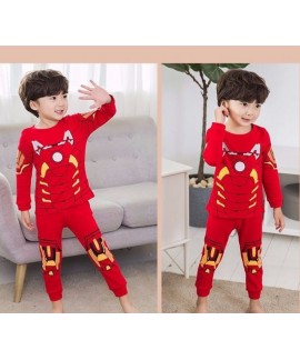 Pure Cotton Children's Clothing Iron Man Home Clothing Children's Suit Marvel Air Conditioning Pajamas Suit