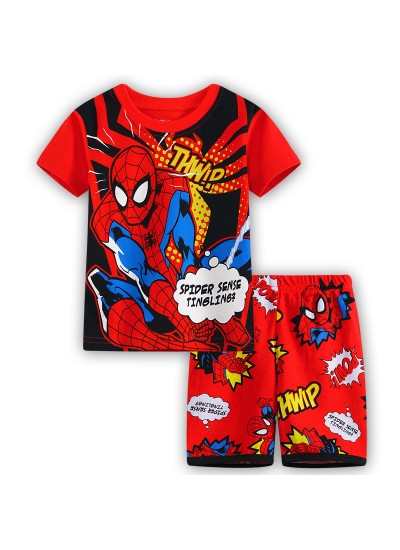 Spider-Man Marvel Short-sleeved Pyjamas Middle-aged Children Spider-Man Pajama Set