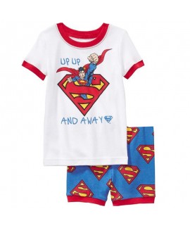 Children's Batman short-sleeved Home Clothes Middle-aged Children Iron Man Superman Pajama Set