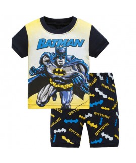 Children's Batman short-sleeved Home Clothes Middle-aged Children Iron Man Superman Pajama Set