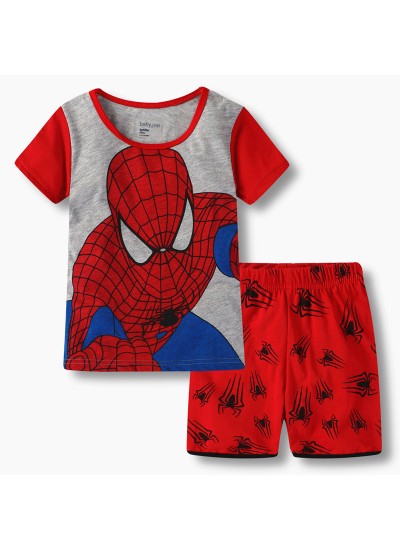 Spider-Man short-sleeved Home Clothes Middle-aged Children Marvel Pajama Set