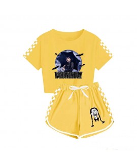 Wednesday Addams Kids T-shirt Shorts Sports Set Wednesday Addams Girls' pjms