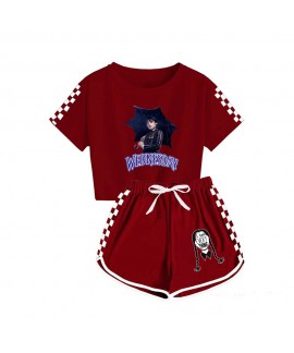 Wednesday Addams Kids T-shirt Shorts Sports Set Girl's Wednesday Addams Pjms