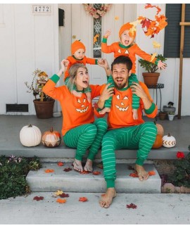 Pumpkin Halloween Matching family PJS