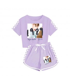 Taylor Swift Boys And Girls T-shirt + Shorts Sports 1989  Pajama Set