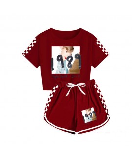 Taylor Swift Boys And Girls T-shirt + Shorts Sports 1989  Pajama Set