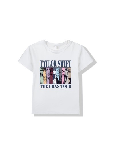 Taylor Swift Printed Short-sleeved T-shirt For Boys And Girls