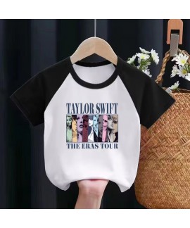 Taylor Swift Printed Short-sleeved T-shirt For Middle And Older Children