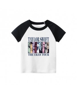 Taylor Swift Printed Short-sleeved T-shirt For Middle And Older Children