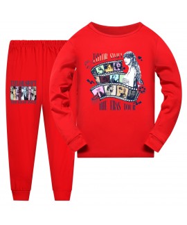 Taylor Swift110-170 Boys and Girls Long Sleeve Long Pants Round Neck Pajama Set