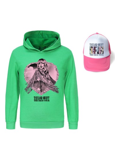 Taylor Swift Boys And Girls Hooded Sweatshirt + Hat 4 Colors Taylor Swift Pajamas And Pink Visor