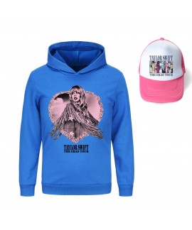 Taylor Swift Kids' Hooded Sweatshirt + Hat 4 Colors Taylor Swift Pajamas And Pink Visor