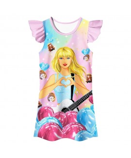 Taylor Swift Girls' Short Sleeve Pajamas Nightgown Taylor Swift Lounge Dress