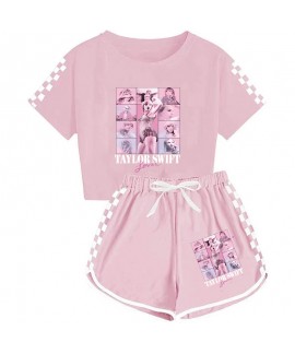 Taylor Swift Kids T-shirt + Shorts Sports Pajamas Kids Set