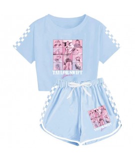 Taylor Swift Kids T-shirt + Shorts Sports Pajamas Kids Set