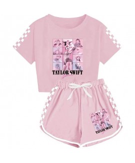 Taylor Swift Kids T-shirt And Shorts Sports Pajamas Boys And Girls Set