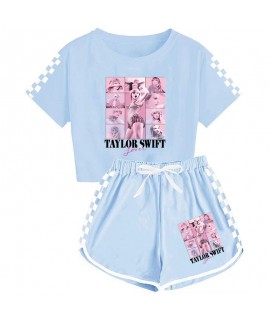 Taylor Swift Kids T-shirt And Shorts Sports Pajamas Boys And Girls Set