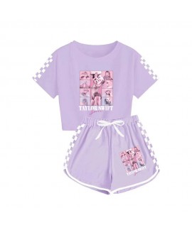 Taylor Swift Kids T-shirt + Shorts Sports Pajamas Kids Sets