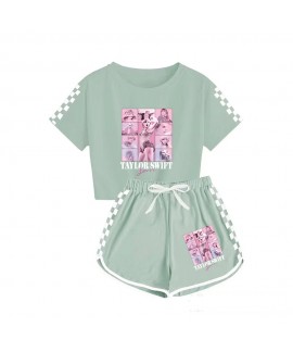 Taylor Swift Kids T-shirt And Shorts Sports Pajamas Kids Set