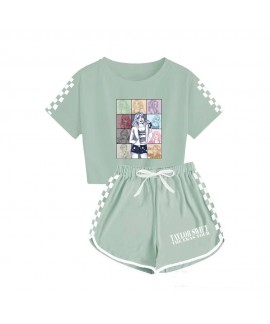 Children's Taylor Swift Boys and Girls T-shirt + Shorts Sports Pajamas Set