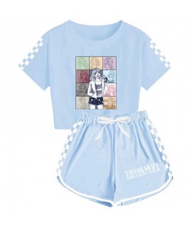 Kids Taylor Swift Boys and Girls T-shirt + Shorts Sports Pajamas Set