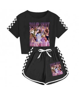 Taylor Swift Eras Tour Boys And Girls T-shirt + Shorts Sports Pajama Sets