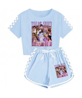 Taylor Swift Eras Tour Boys And Girls T-shirt + Shorts Sports Pajama Sets