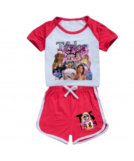 Taylor Swift 100-170 Kids Pajama Taylor Swift T-shirt Shorts Sports Pajama Suits