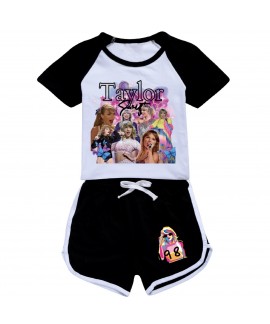 Taylor Swift 100-170 Kids Pajama Taylor Swift T-shirt Shorts Sports Pajama Suits