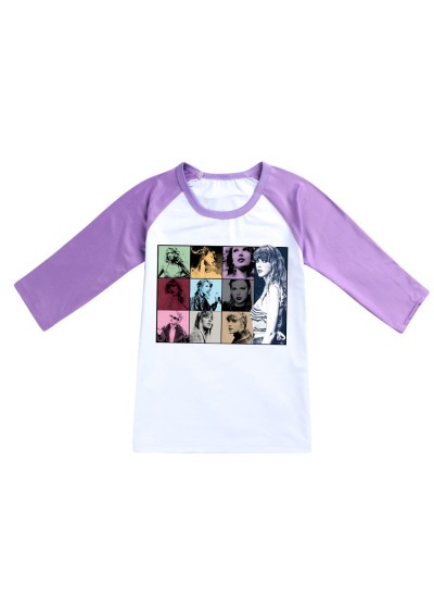 Taylor Swift Kid's Short-Sleeved Three-Quarter Sleeve T-Shirt Pajamas