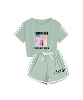 Taylor Swift The Eras Tour Boys And Girls T-shirt + Shorts Sports Pajamas Set