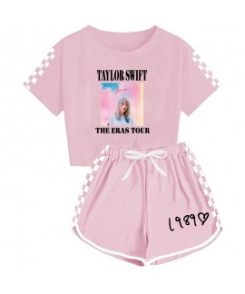 Children's Taylor Swift The Eras Tour Boys and Girls T-shirt + Shorts Sports Pajamas Set