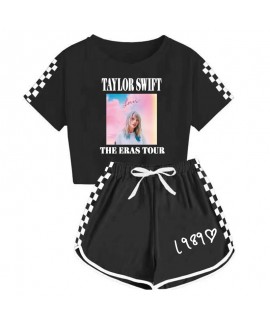 Children's Taylor Swift The Eras Tour Boys and Girls T-shirt + Shorts Sports Pajamas Set