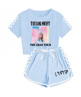 Children's Taylor Swift The Eras Tour Boys and Girls T-shirt + Shorts Sports Pajamas Set