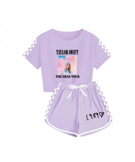 Children's Taylor Swift The Eras Tour Boys and Girls T-shirt + Shorts Sports Pajamas Sets