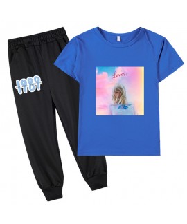 1989 Taylor Swift Graphic Kids Short Sleeve T-Shirt + Long Pants Set