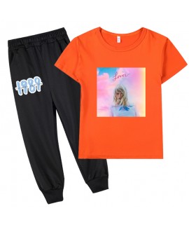 1989 Taylor Swift Graphic Kids Short Sleeve T-Shirt + Long Pants Set