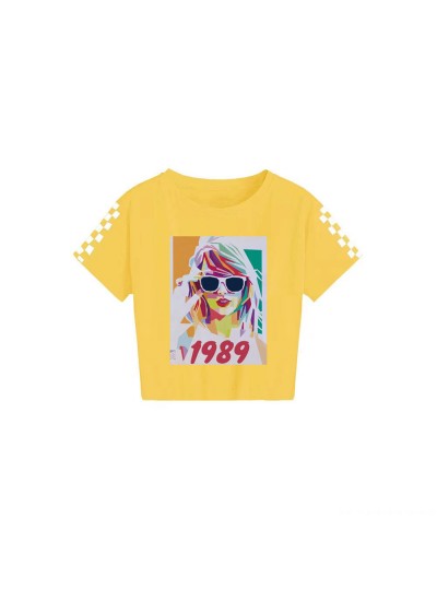 Taylor Swift Children's Summer Printed Casual Short Sleeve T-Shirt Top Pjms