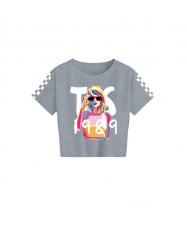 Taylor Swift 1989 Children's 120-160 Summer Printed Casual Short Sleeve T-Shirt