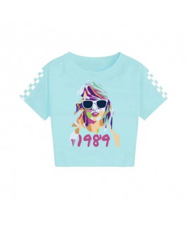Taylor Swift Kid's 120-160 Printed Casual Short Sleeve T-Shirt Summer Top