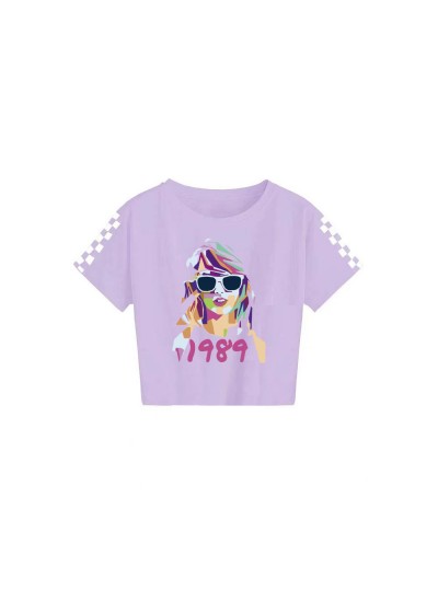 1989 Taylor Swift Kid's 120-160 Summer Printed Casual Short Sleeve T-Shirt Top